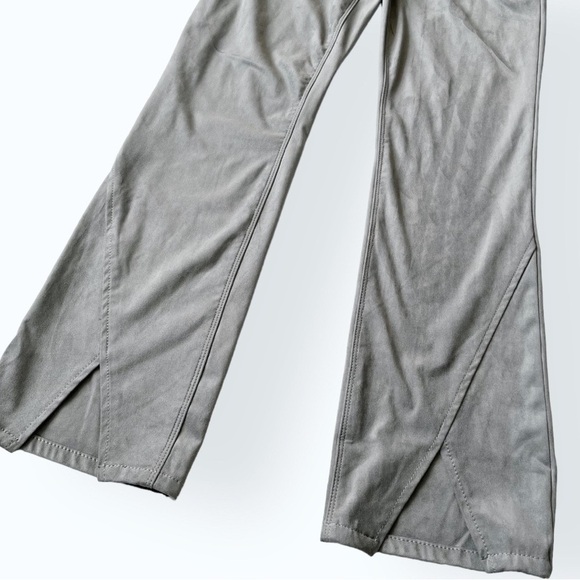 Laurie Felt Baby Bell Pants Faux Suede Mid Rise Cut Out Hem 6x31 - Picture 3 of 11